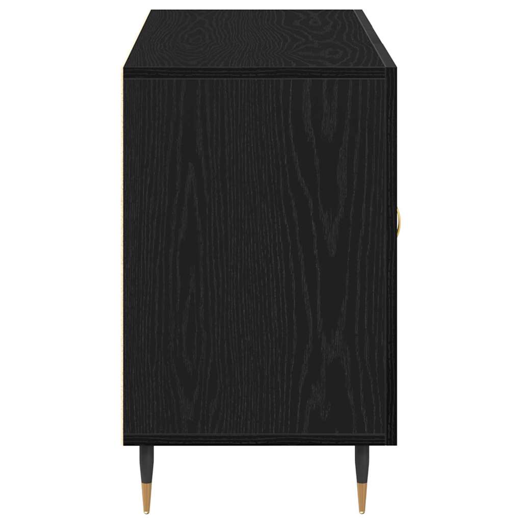vidaXL Bufet Czarny Dąb 100 x 36 x 60 cm Materiał drewnopochodny