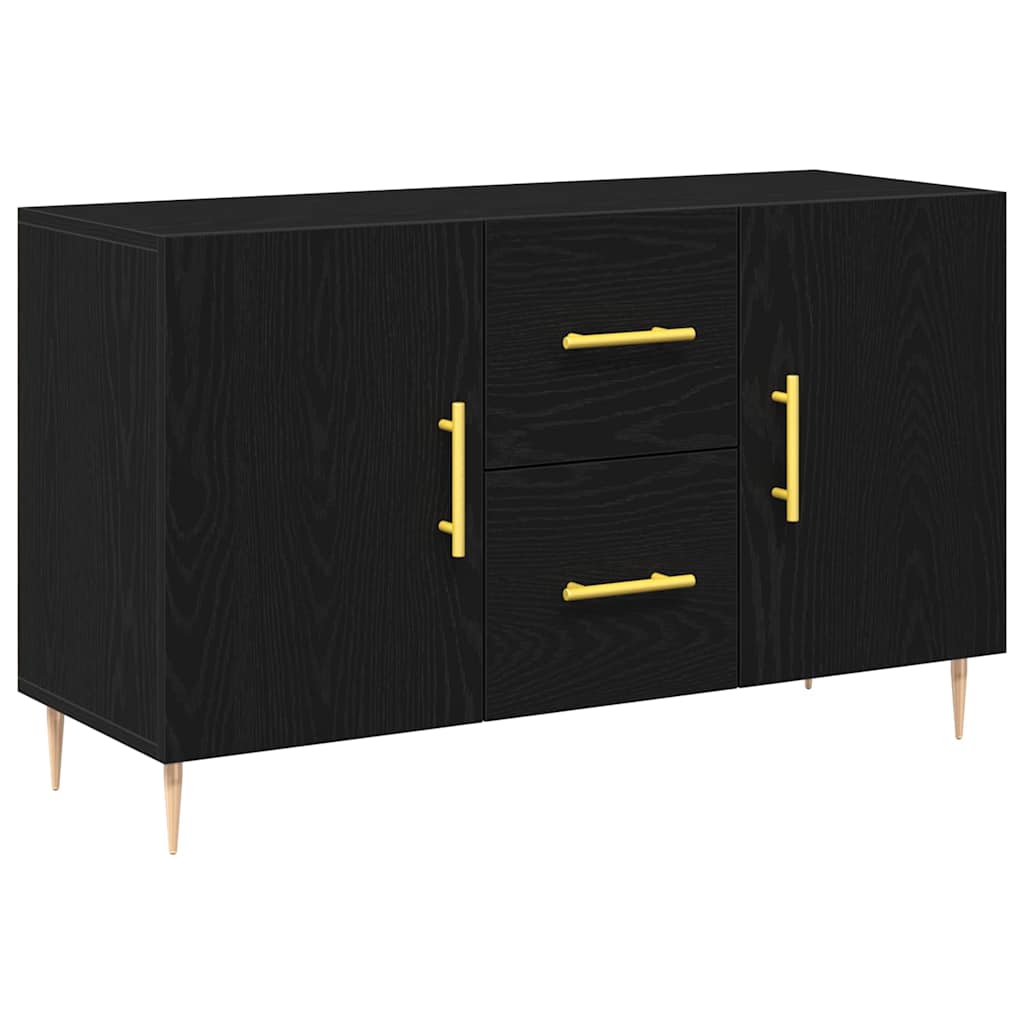vidaXL Bufet Czarny Dąb 100 x 36 x 60 cm Materiał drewnopochodny