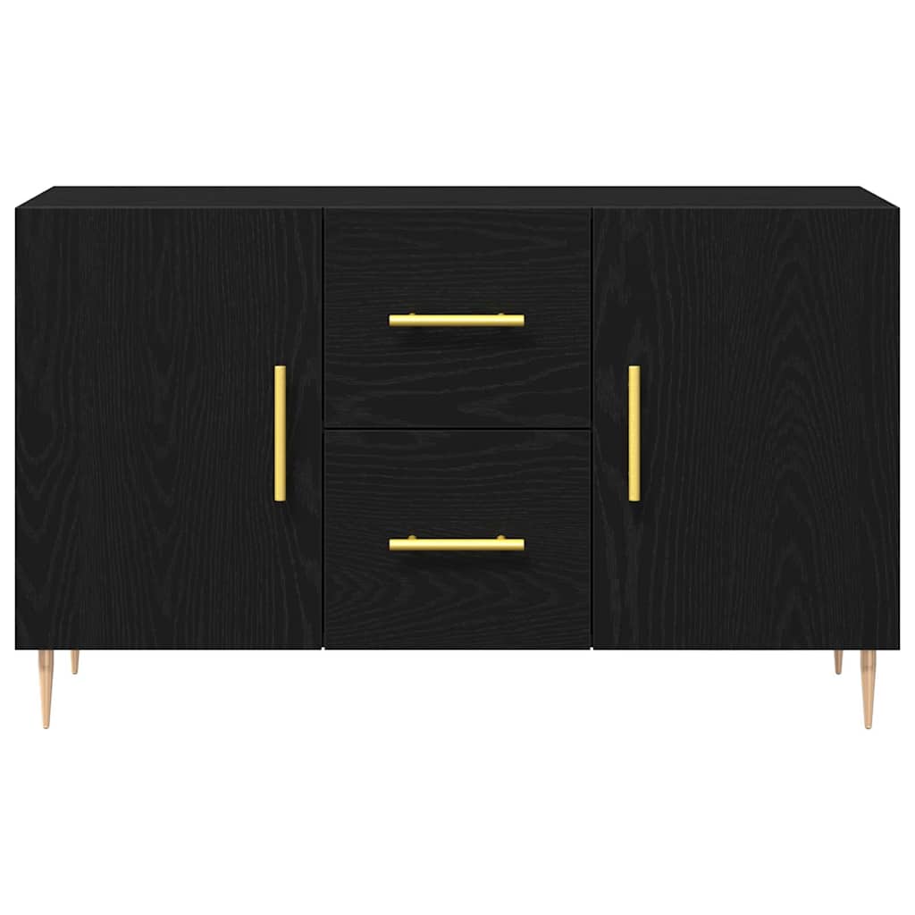 vidaXL Bufet Czarny Dąb 100 x 36 x 60 cm Materiał drewnopochodny