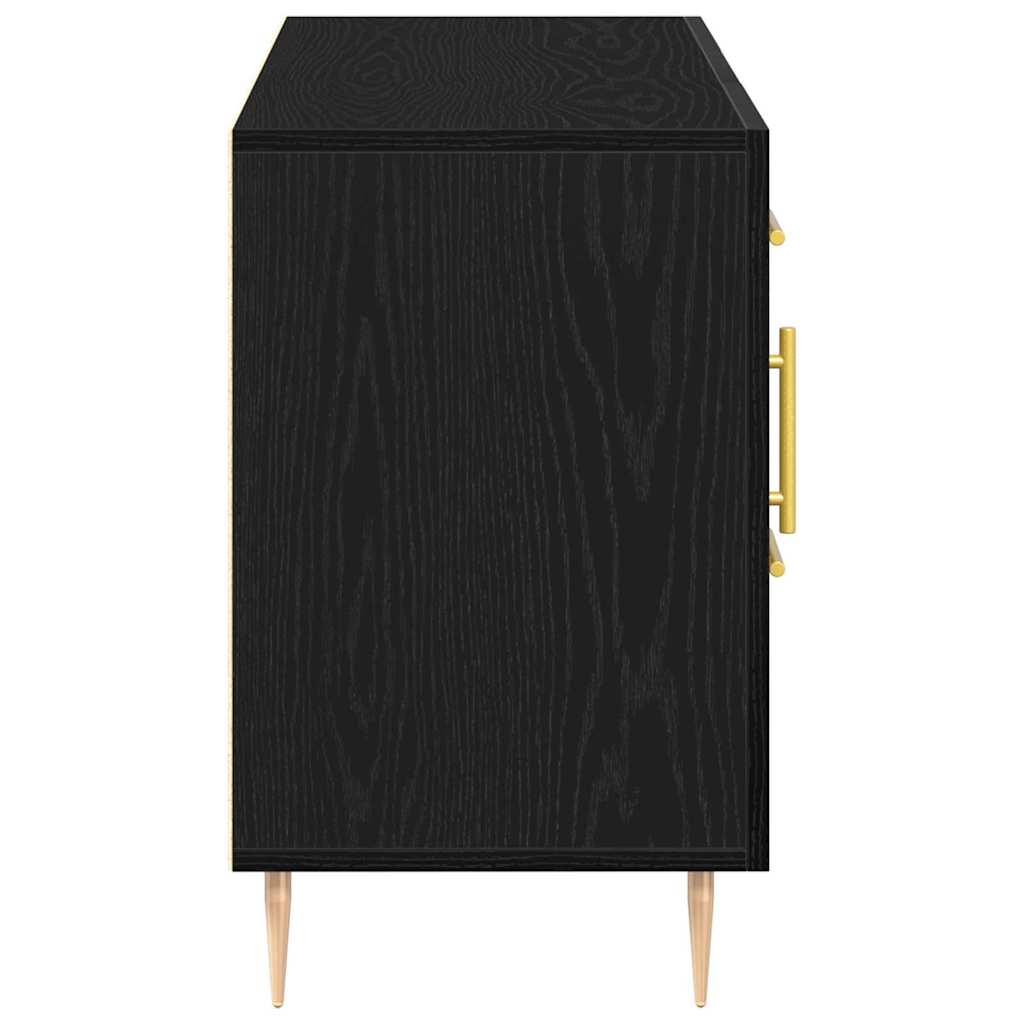 vidaXL Bufet Czarny Dąb 100 x 36 x 60 cm Materiał drewnopochodny