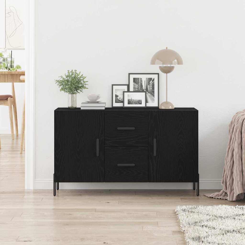 vidaXL Bufet Czarny Dąb 100 x 36 x 60 cm Materiał drewnopochodny