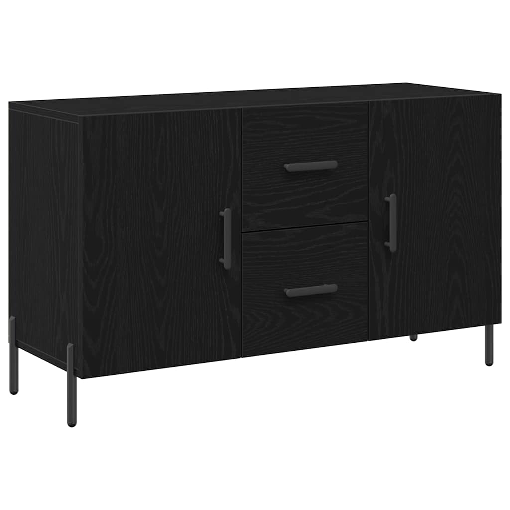 vidaXL Bufet Czarny Dąb 100 x 36 x 60 cm Materiał drewnopochodny