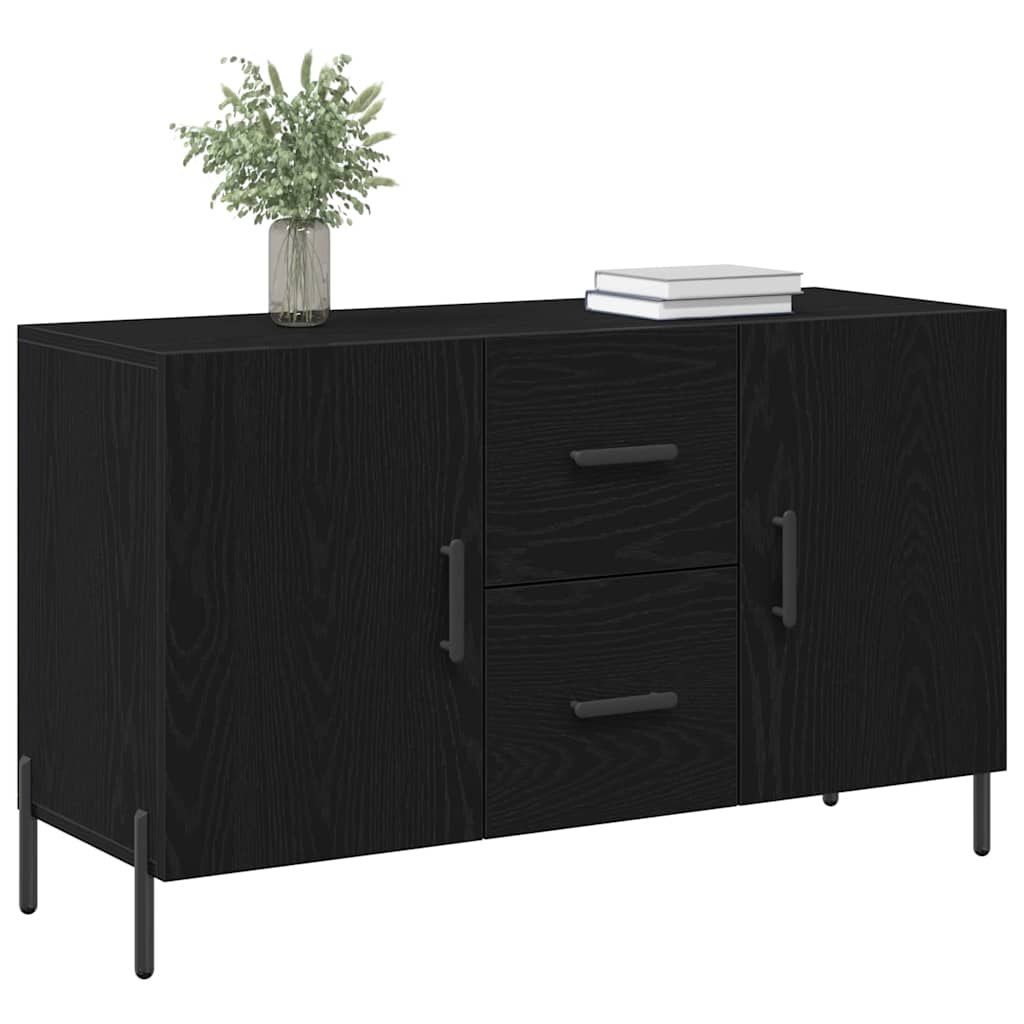 vidaXL Bufet Czarny Dąb 100 x 36 x 60 cm Materiał drewnopochodny