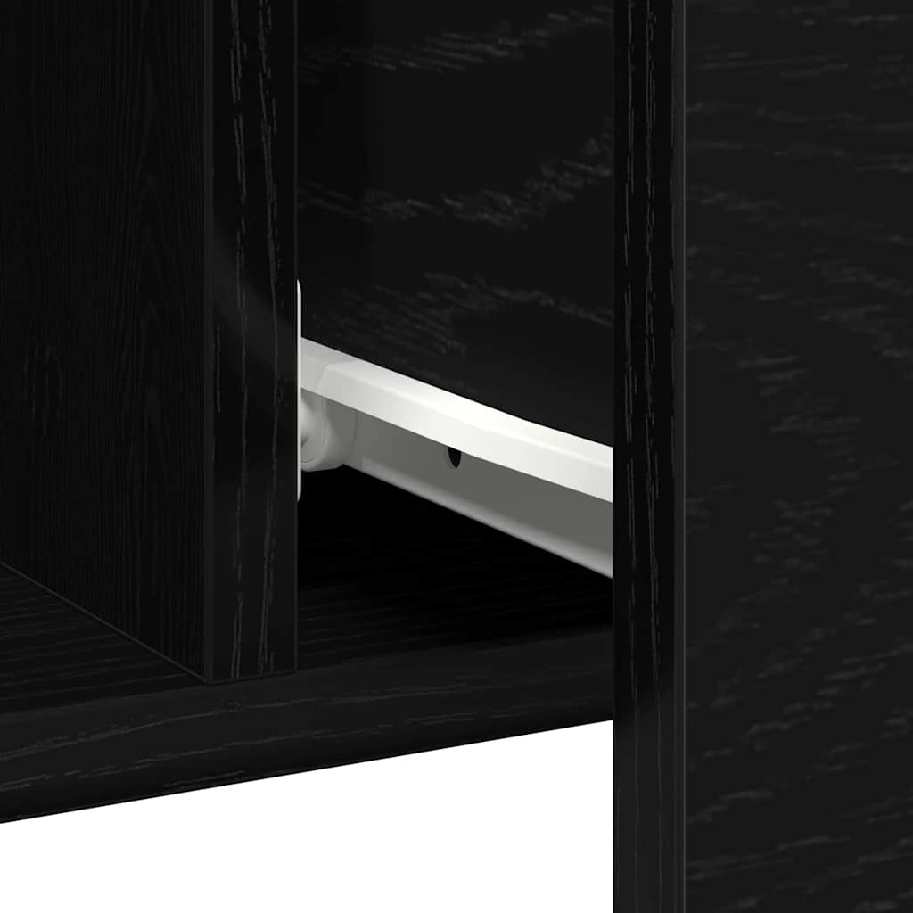 vidaXL Bufet Czarny Dąb 100 x 36 x 60 cm Materiał drewnopochodny