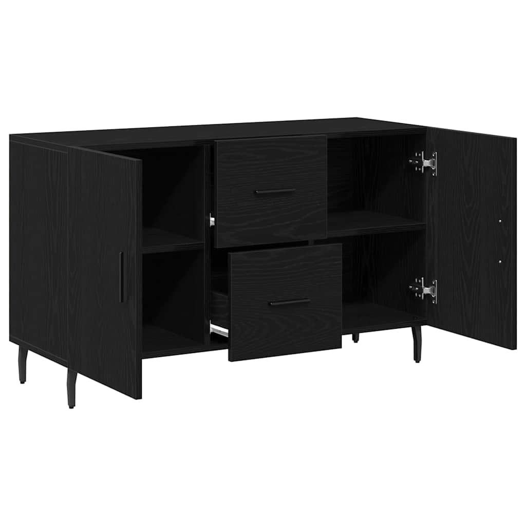 vidaXL Bufet Czarny Dąb 100 x 36 x 60 cm Materiał drewnopochodny