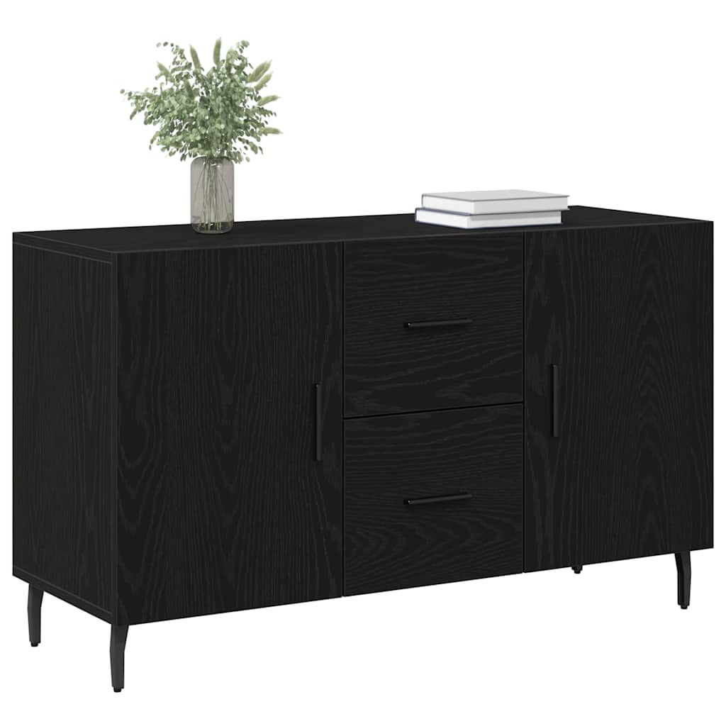 vidaXL Bufet Czarny Dąb 100 x 36 x 60 cm Materiał drewnopochodny