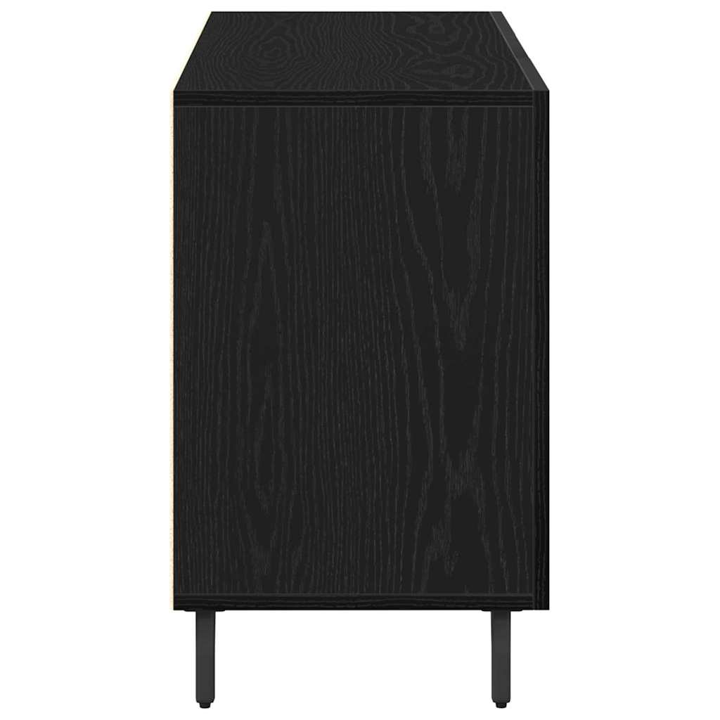 vidaXL Bufet Czarny Dąb 100 x 36 x 60 cm Materiał drewnopochodny