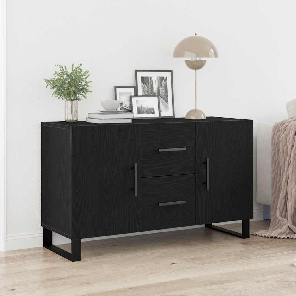 vidaXL Bufet Czarny Dąb 100 x 36 x 60 cm Materiał drewnopochodny