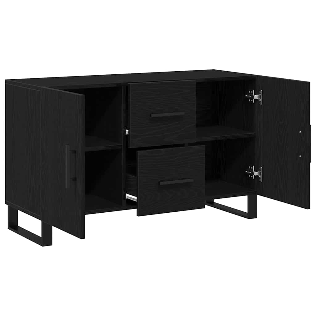 vidaXL Bufet Czarny Dąb 100 x 36 x 60 cm Materiał drewnopochodny