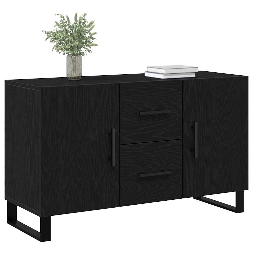 vidaXL Bufet Czarny Dąb 100 x 36 x 60 cm Materiał drewnopochodny