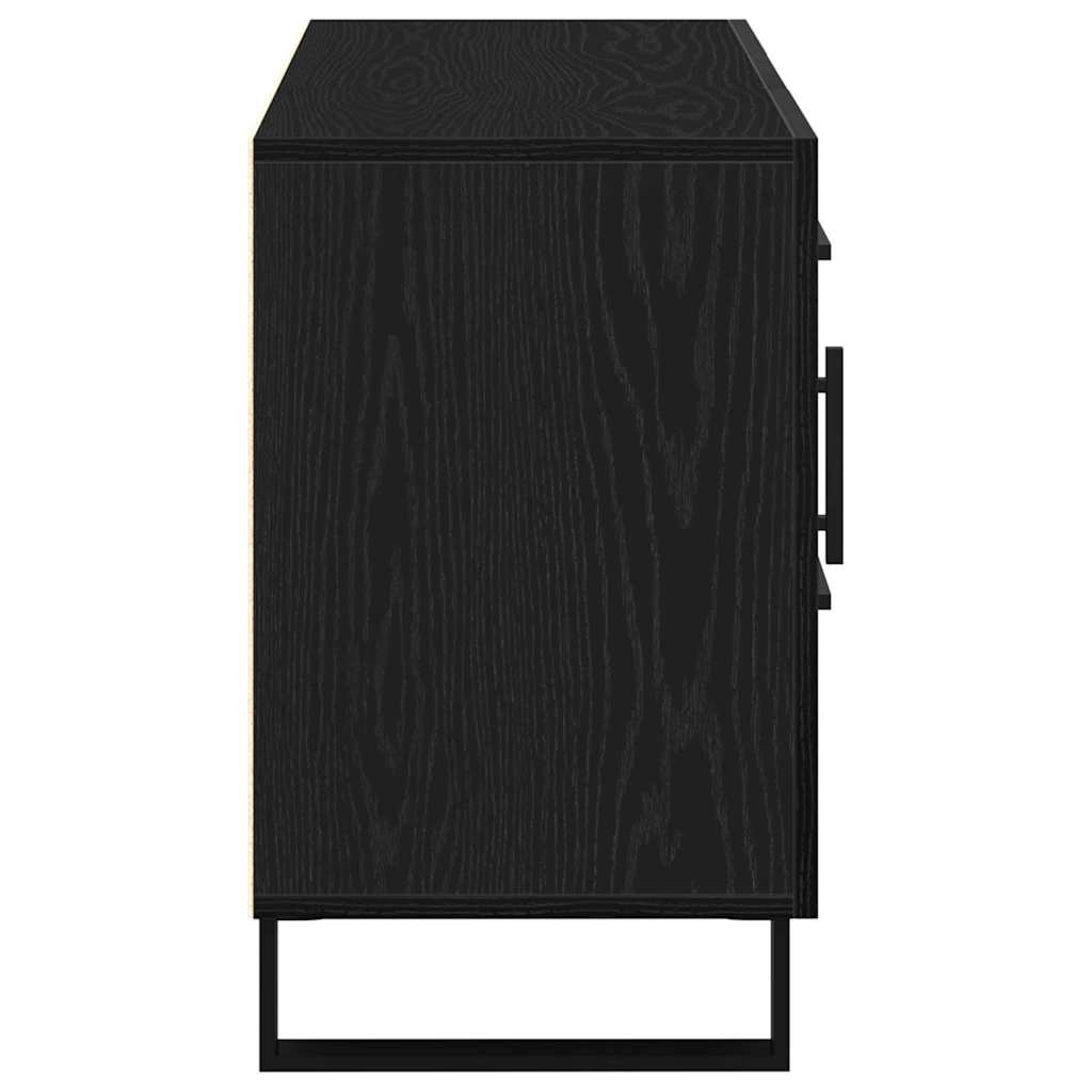 vidaXL Bufet Czarny Dąb 100 x 36 x 60 cm Materiał drewnopochodny
