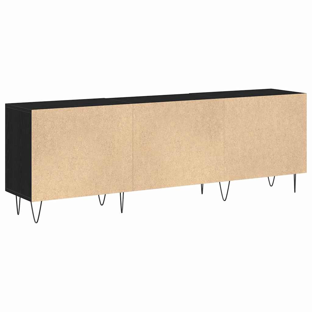 vidaXL Zestaw szafek RTV Czarny Dąb 150 x 30 x 50 cm