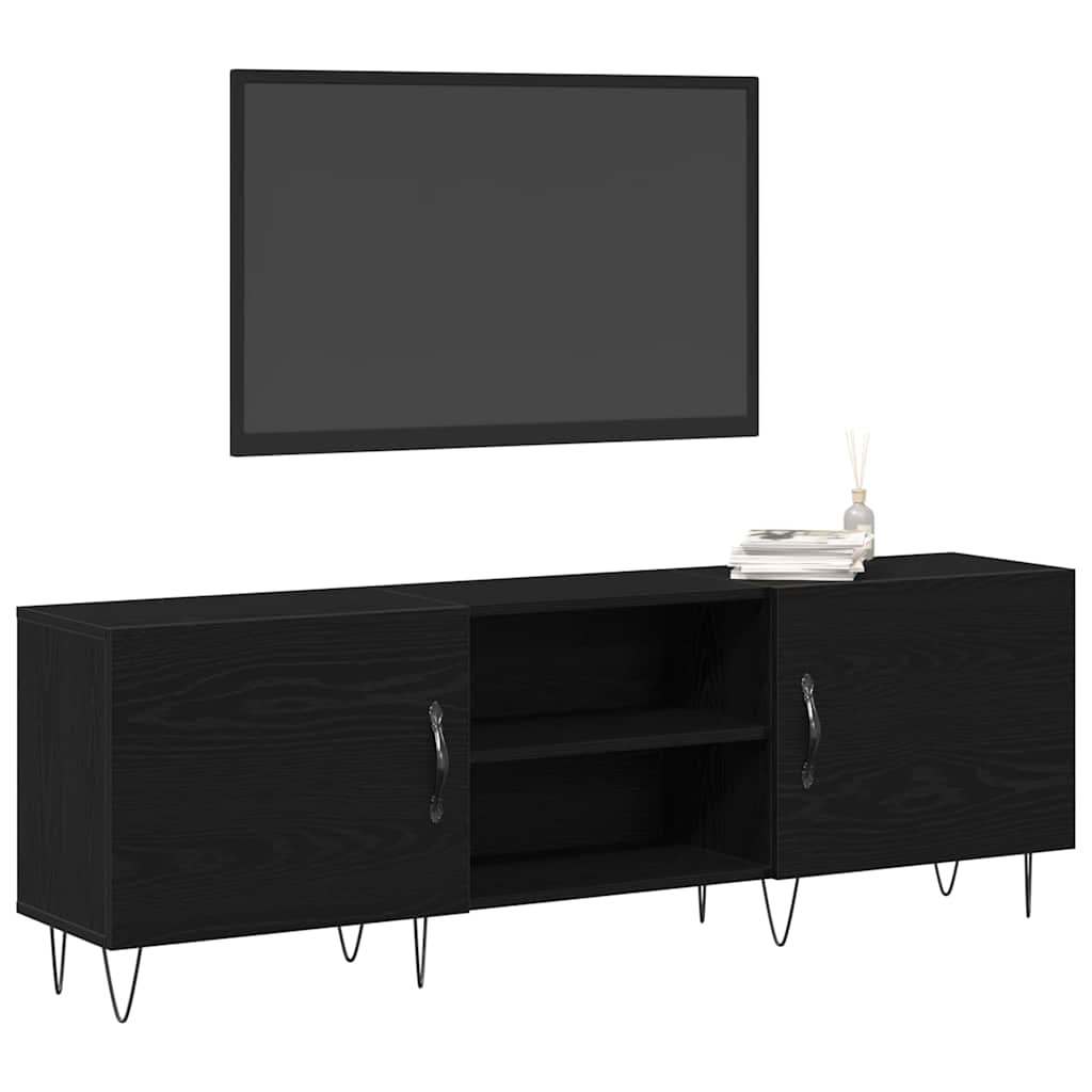 vidaXL Zestaw szafek RTV Czarny Dąb 150 x 30 x 50 cm