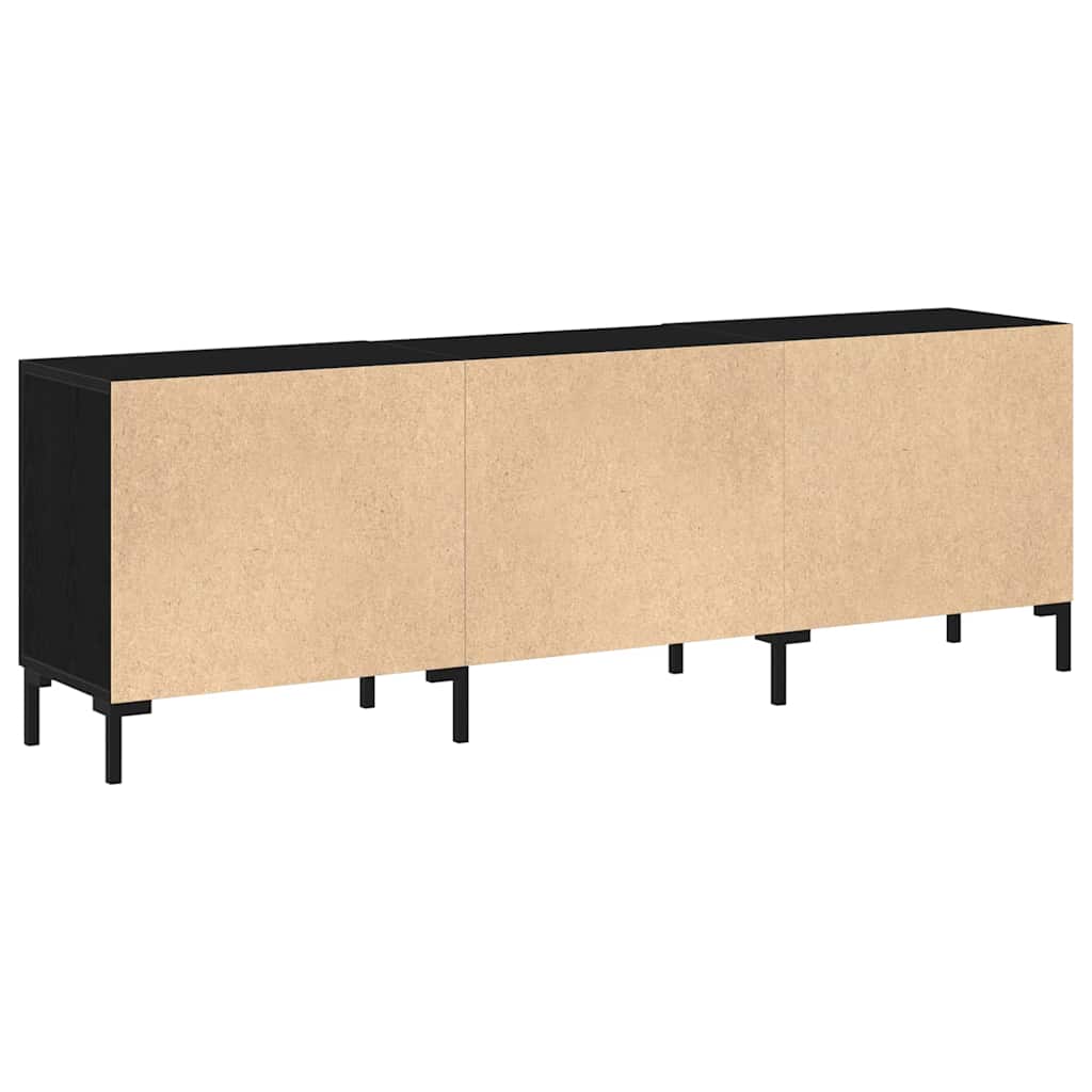 vidaXL Zestaw szafek RTV Czarny Dąb 150 x 30 x 50 cm