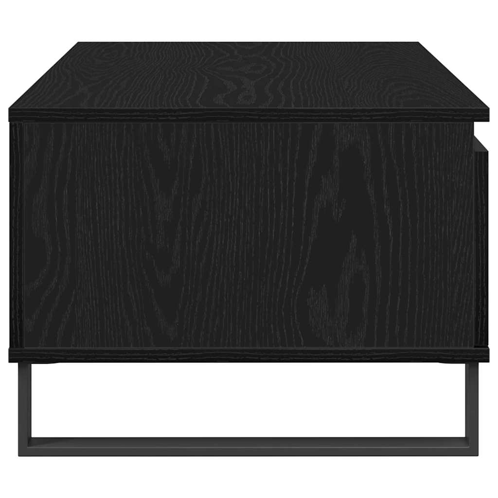 vidaXL Stolik kawowy z szufladą Czarny Dąb 90 x 50 x 36,5 cm