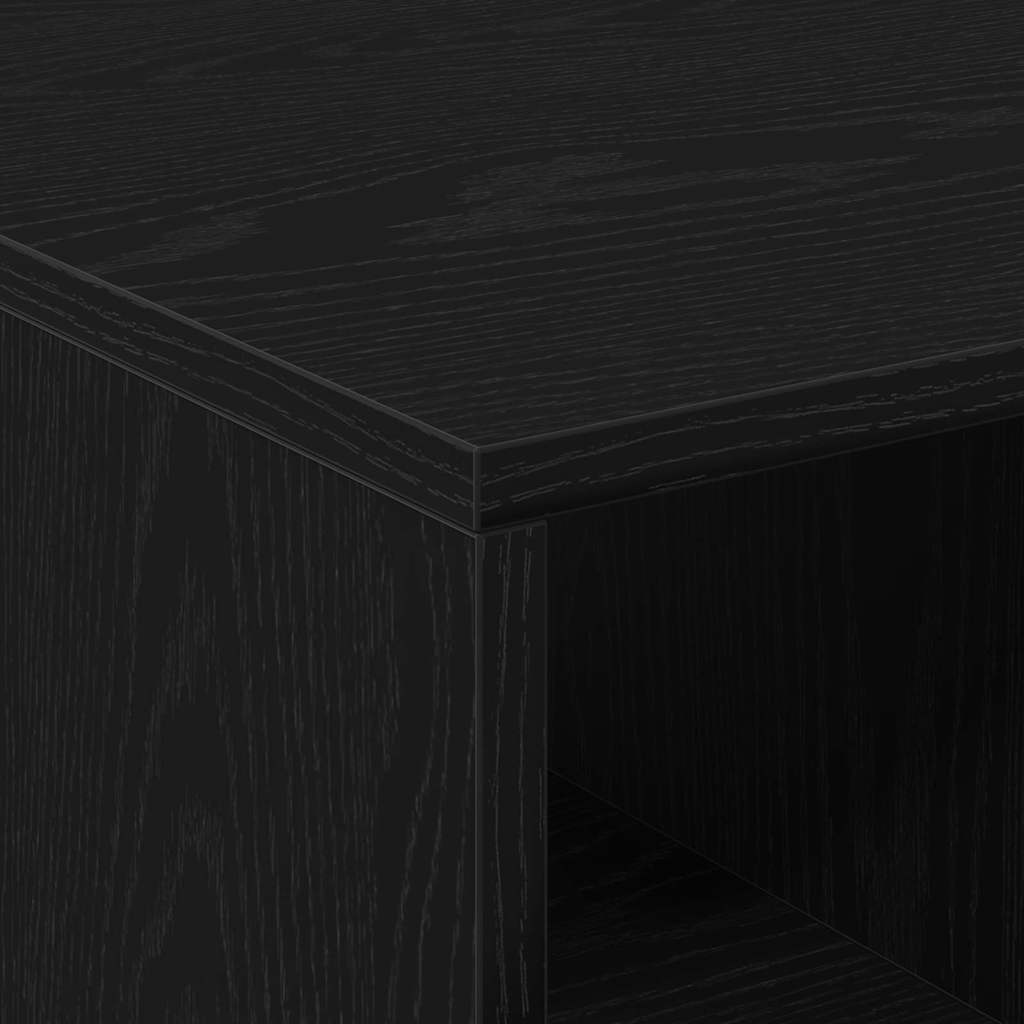 vidaXL Stolik kawowy z szufladą Czarny Dąb 90 x 50 x 36.5 cm