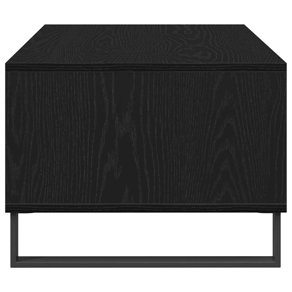 vidaXL Stolik kawowy z szufladą Czarny Dąb 90 x 50 x 36.5 cm