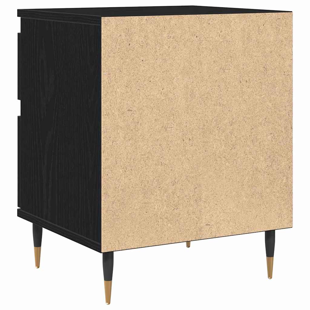 vidaXL Szafka Nocna Czarny Dąb 40 x 35 x 50 cm Materiał drewnopochodny