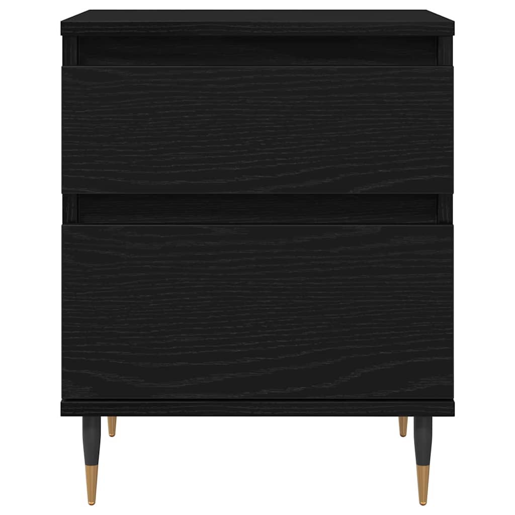 vidaXL Szafka Nocna Czarny Dąb 40 x 35 x 50 cm Materiał drewnopochodny