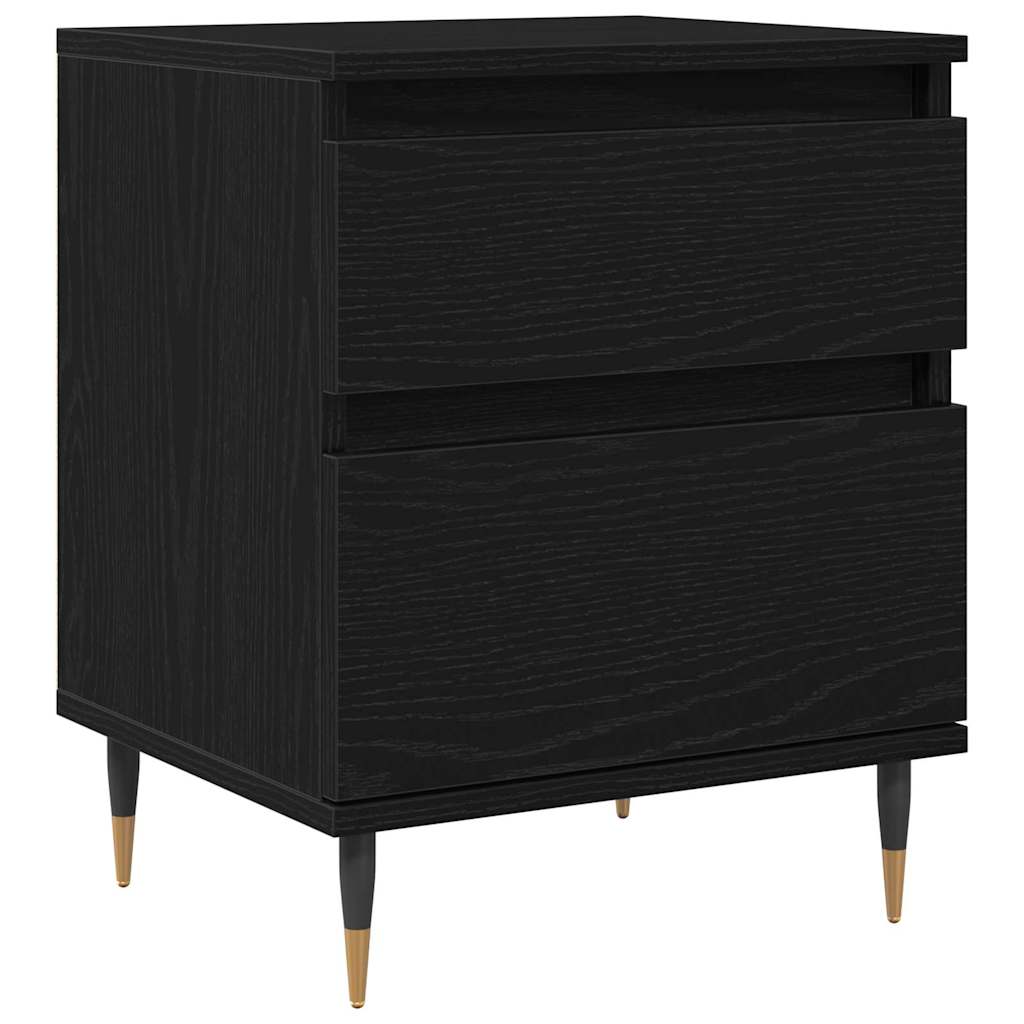 vidaXL Szafka Nocna z szufladą 2 pcs Czarny Dąb 40 x 35 x 50 cm