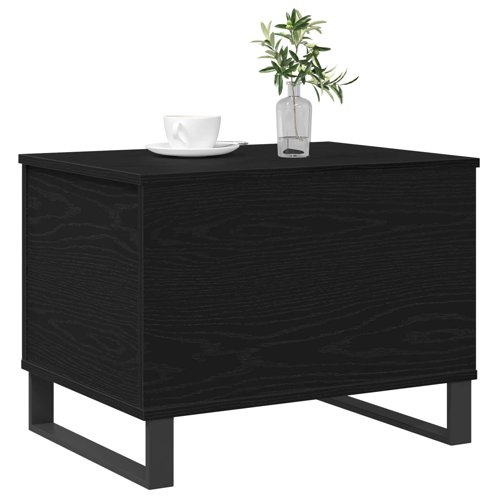 vidaXL Stolik kawowy Czarny Dąb 60 x 44,5 x 45 cm
