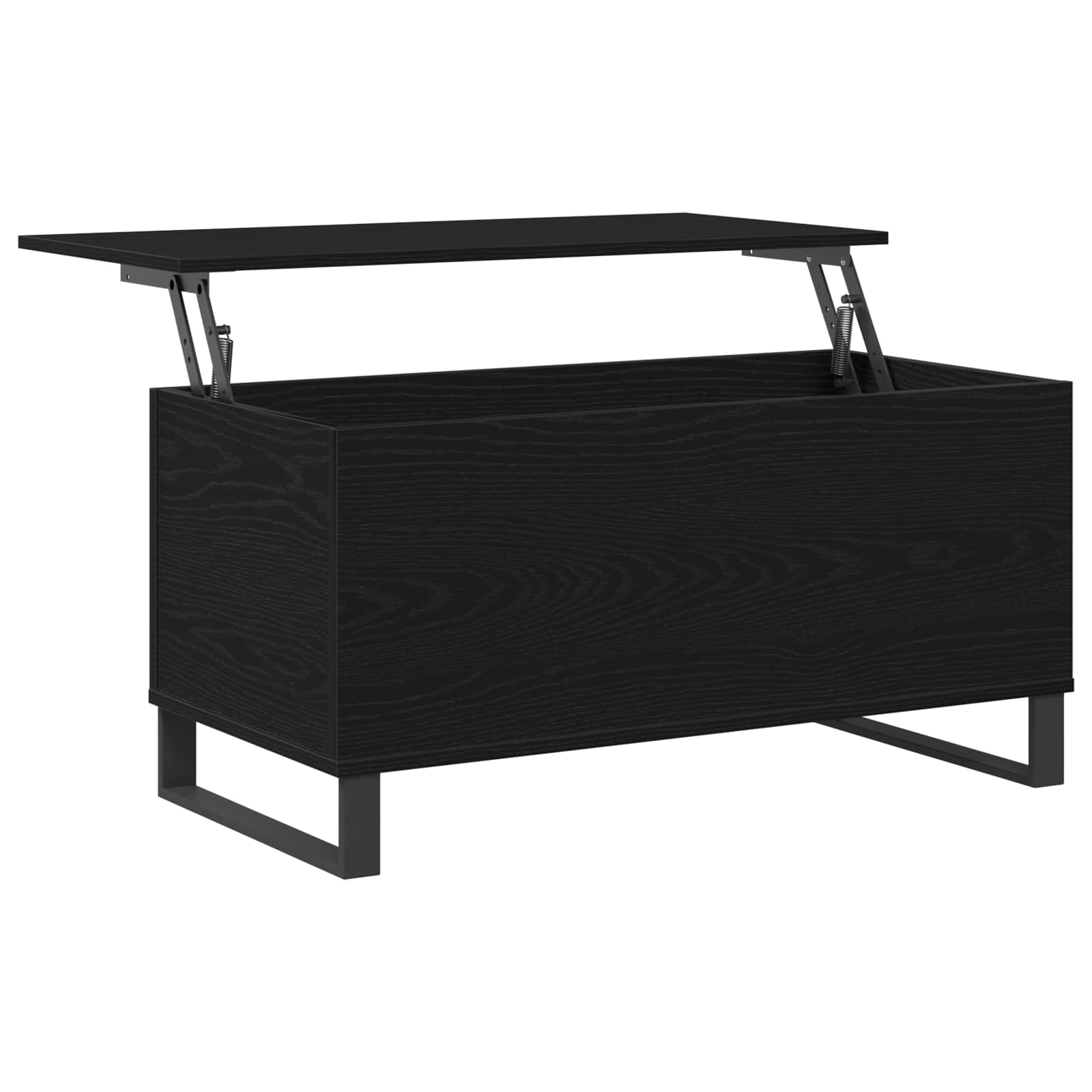 vidaXL Stolik kawowy Czarny Dąb 90 x 44,5 x 45 cm
