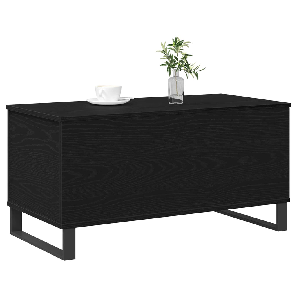 vidaXL Stolik kawowy Czarny Dąb 90 x 44,5 x 45 cm