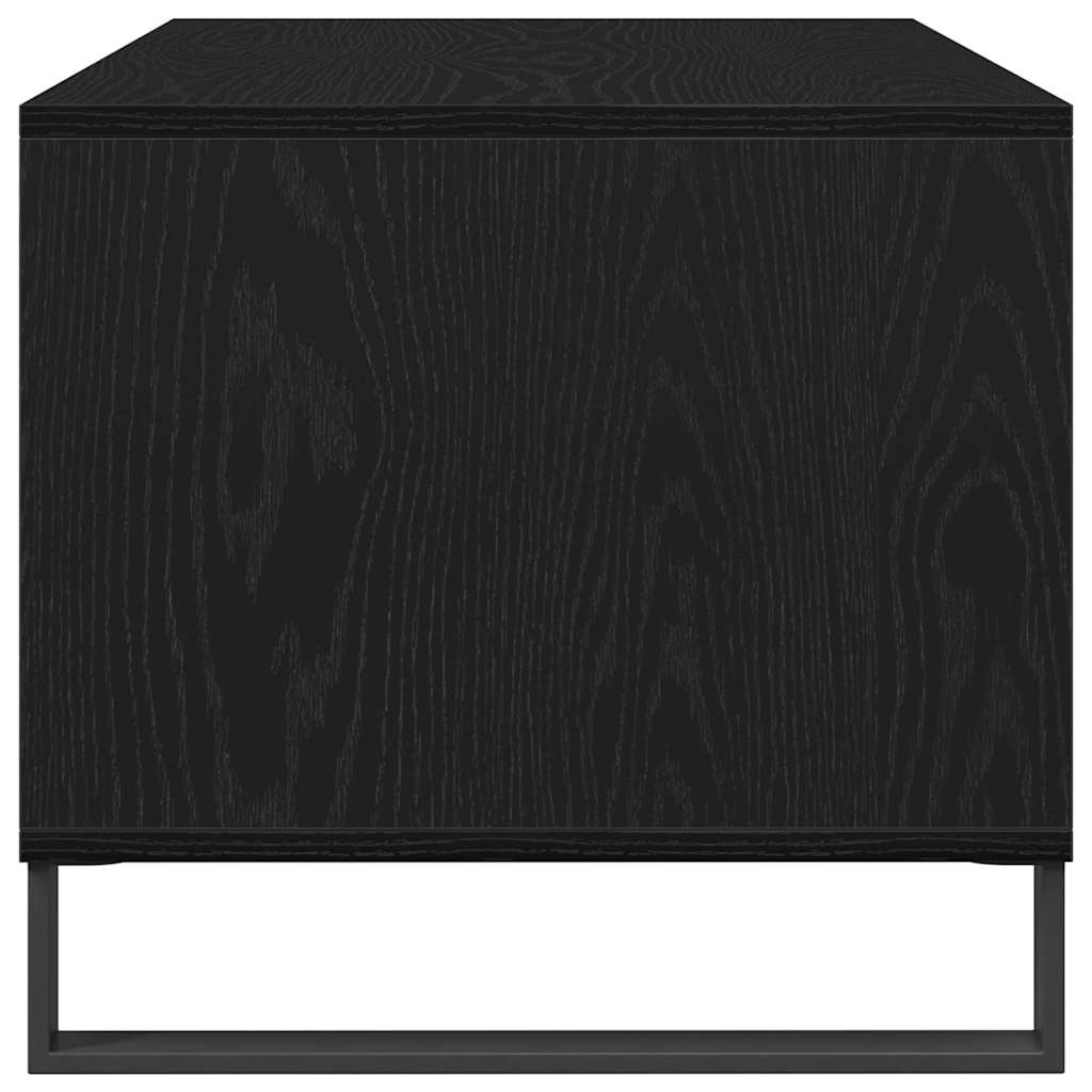 vidaXL Stolik kawowy z szufladą Czarny Dąb 90 x 49 x 45 cm