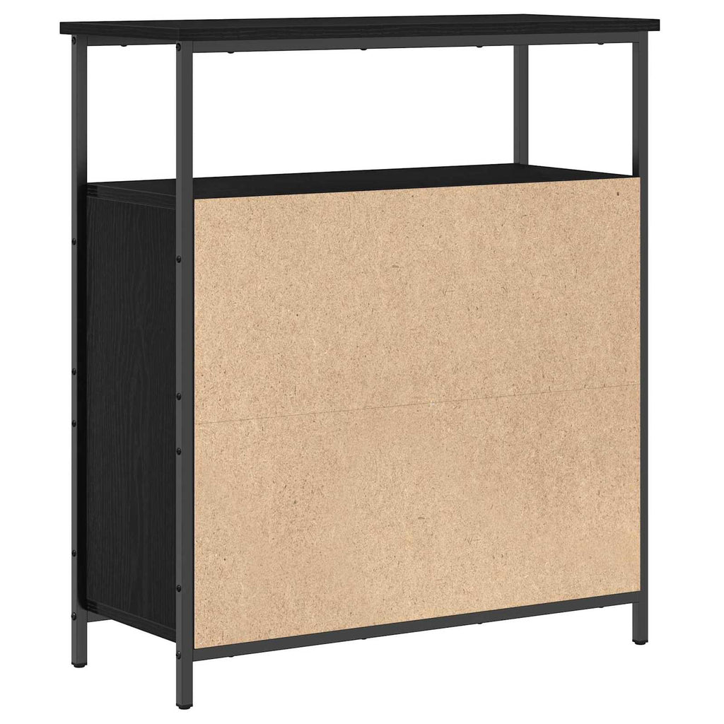 vidaXL Bufet Czarny Dąb 70 x 30 x 80 cm Materiał drewnopochodny
