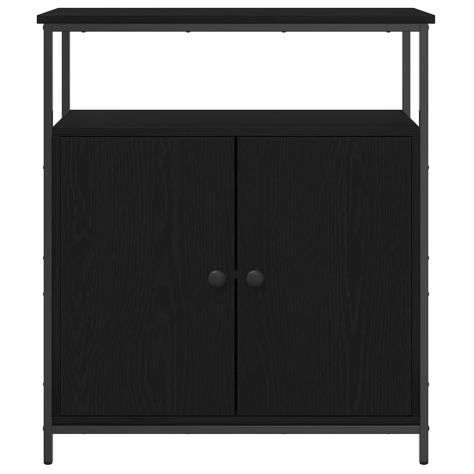 vidaXL Bufet Czarny Dąb 70 x 30 x 80 cm Materiał drewnopochodny