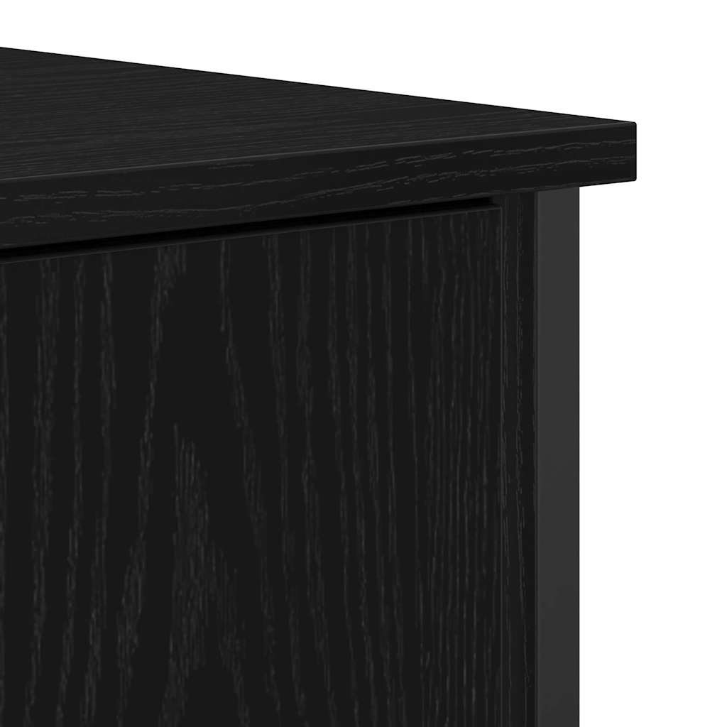 vidaXL Bufet Czarny Dąb 70 x 30 x 80 cm Materiał drewnopochodny