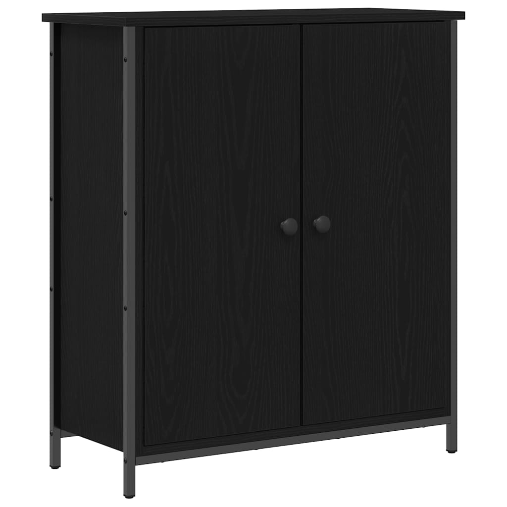 vidaXL Bufet Czarny Dąb 70 x 30 x 80 cm Materiał drewnopochodny