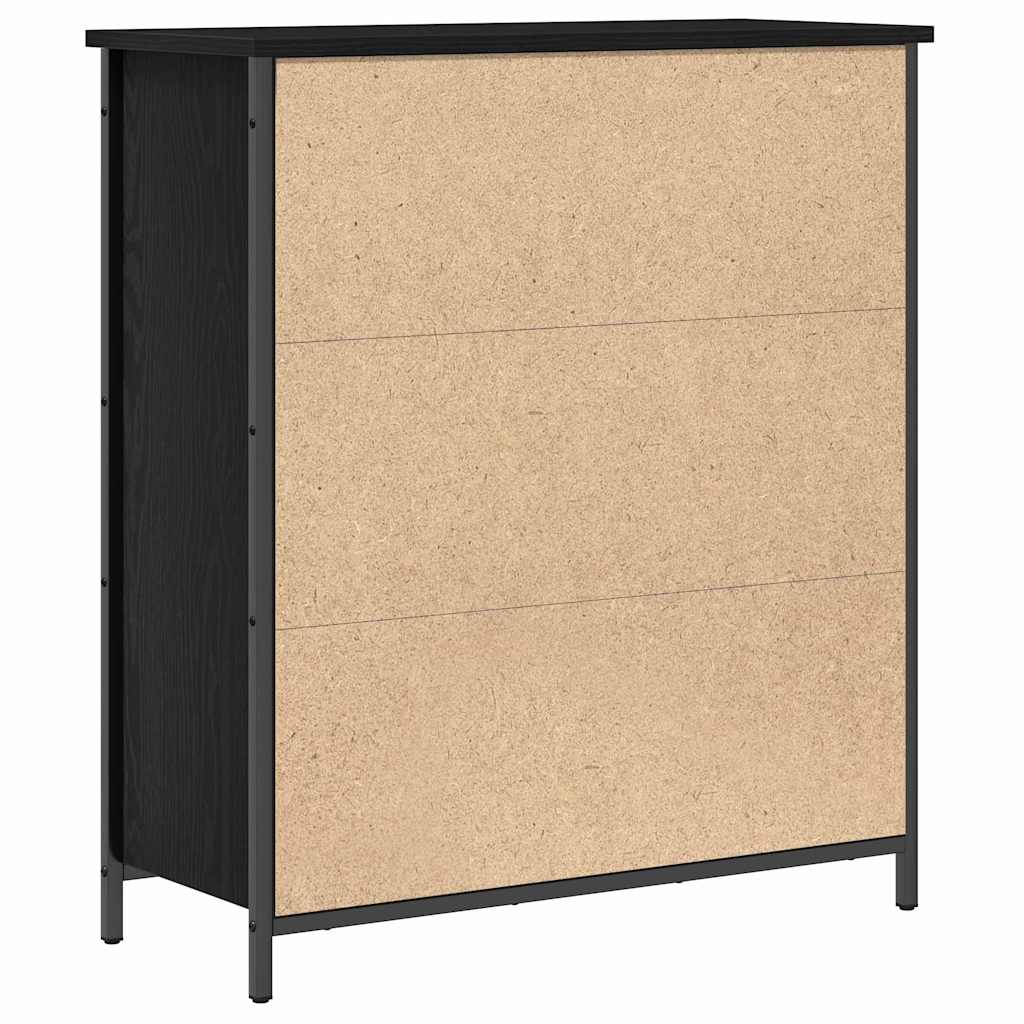 vidaXL Bufet Czarny Dąb 70 x 30 x 80 cm Materiał drewnopochodny