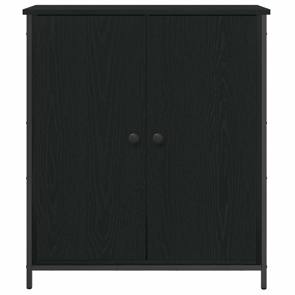 vidaXL Bufet Czarny Dąb 70 x 30 x 80 cm Materiał drewnopochodny