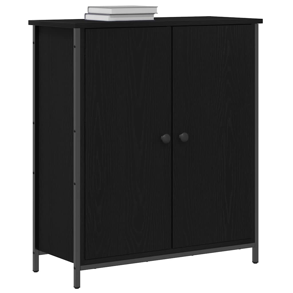 vidaXL Bufet Czarny Dąb 70 x 30 x 80 cm Materiał drewnopochodny