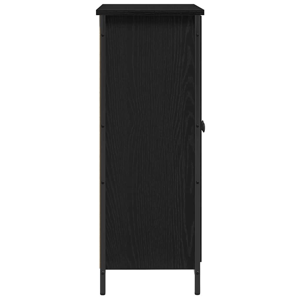 vidaXL Bufet Czarny Dąb 70 x 30 x 80 cm Materiał drewnopochodny