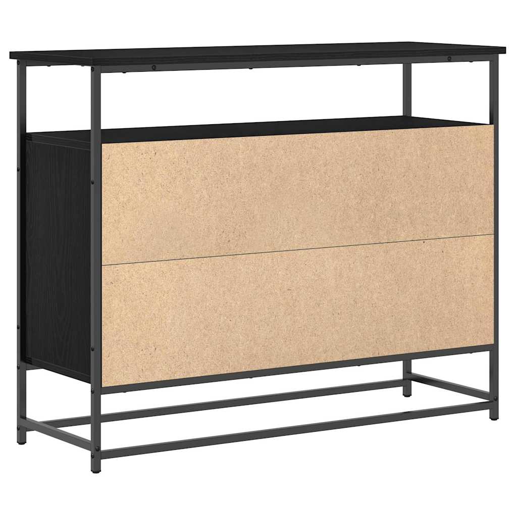 vidaXL Bufet Czarny Dąb 100 x 35 x 80 cm Materiał drewnopochodny