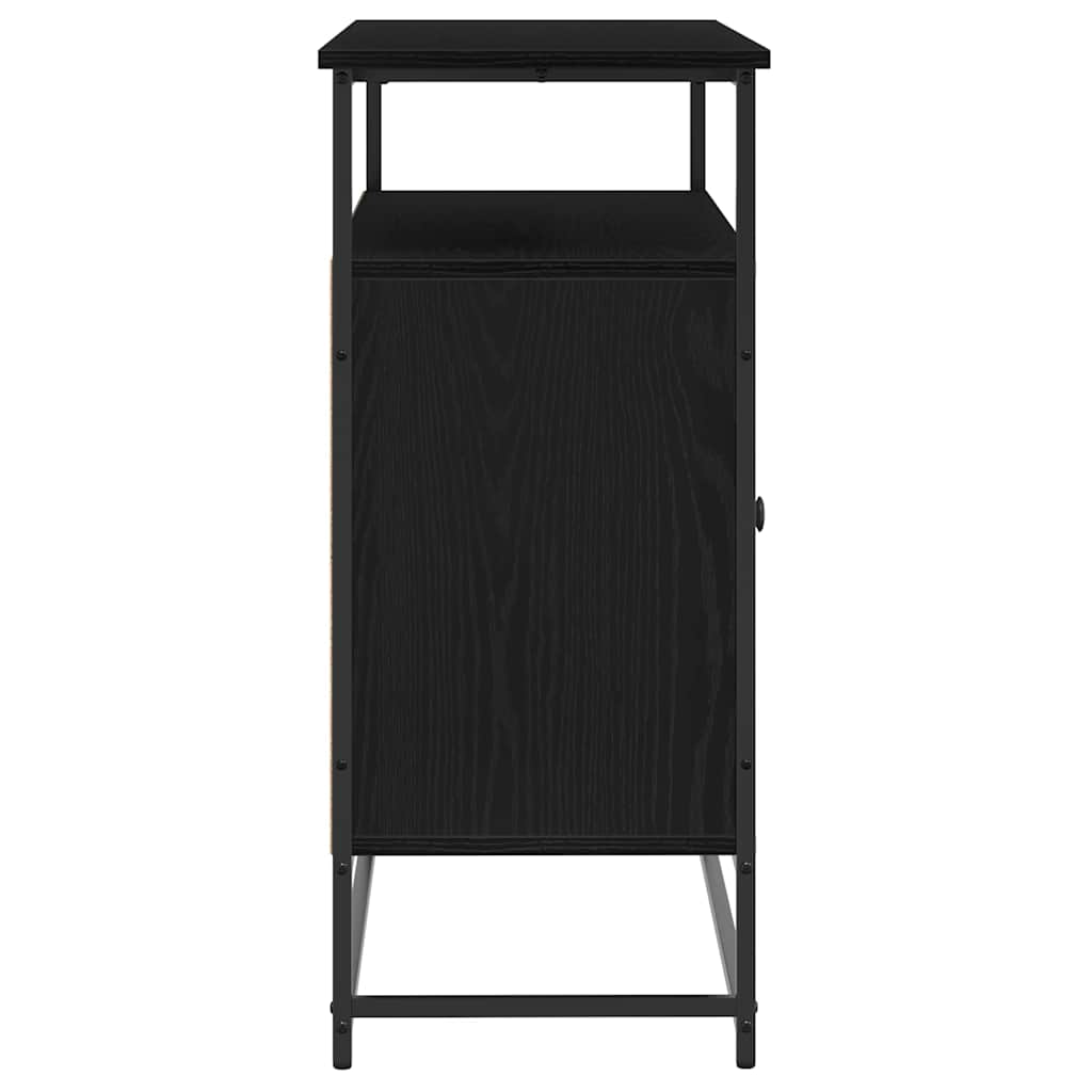 vidaXL Bufet Czarny Dąb 100 x 35 x 80 cm Materiał drewnopochodny