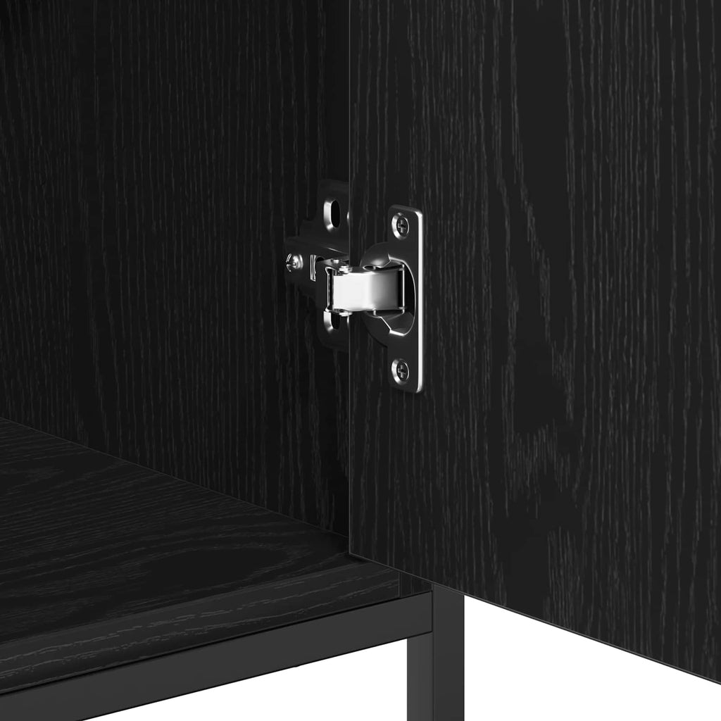 vidaXL Bufet Czarny Dąb 69 x 35 x 80 cm Materiał drewnopochodny