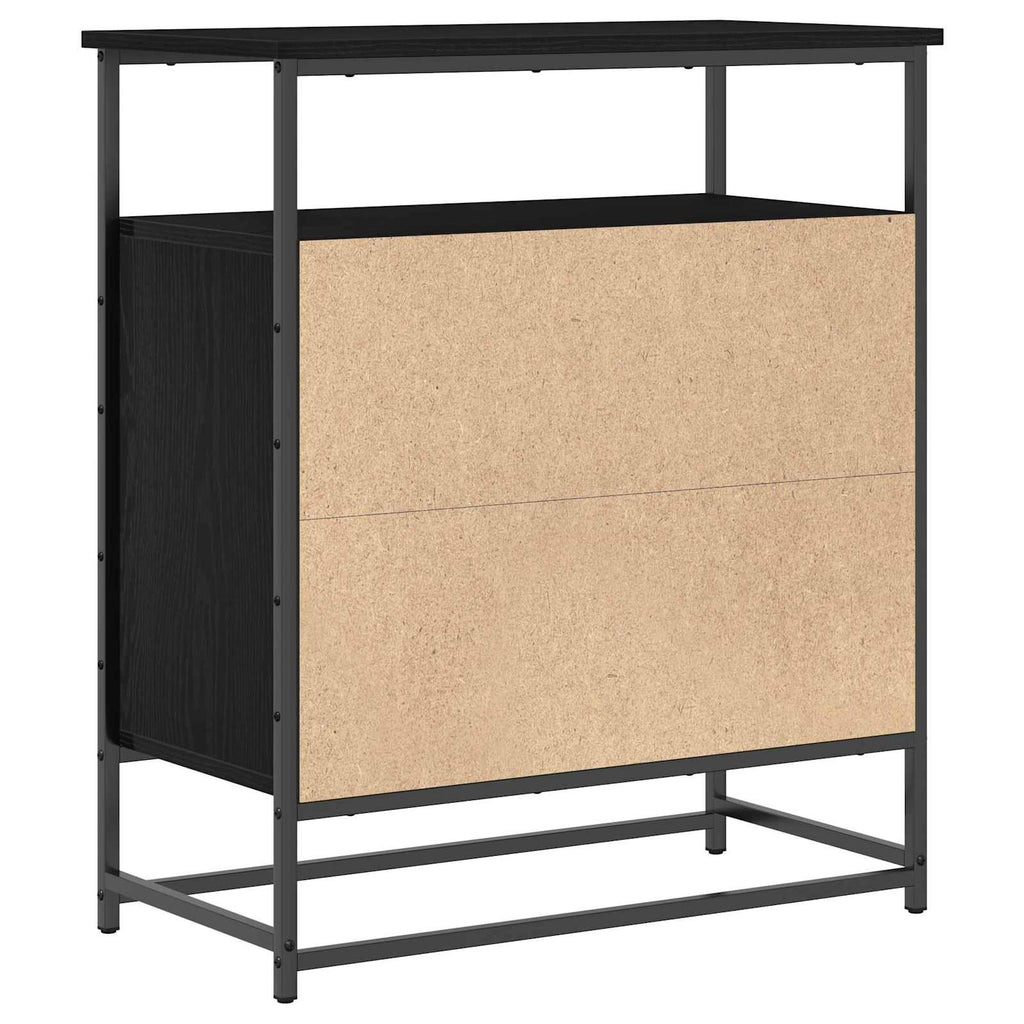 vidaXL Bufet Czarny Dąb 69 x 35 x 80 cm Materiał drewnopochodny