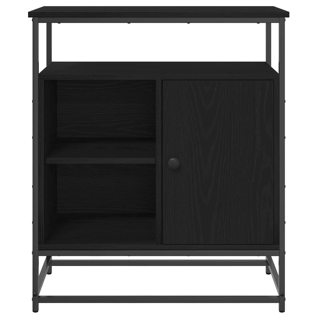 vidaXL Bufet Czarny Dąb 69 x 35 x 80 cm Materiał drewnopochodny