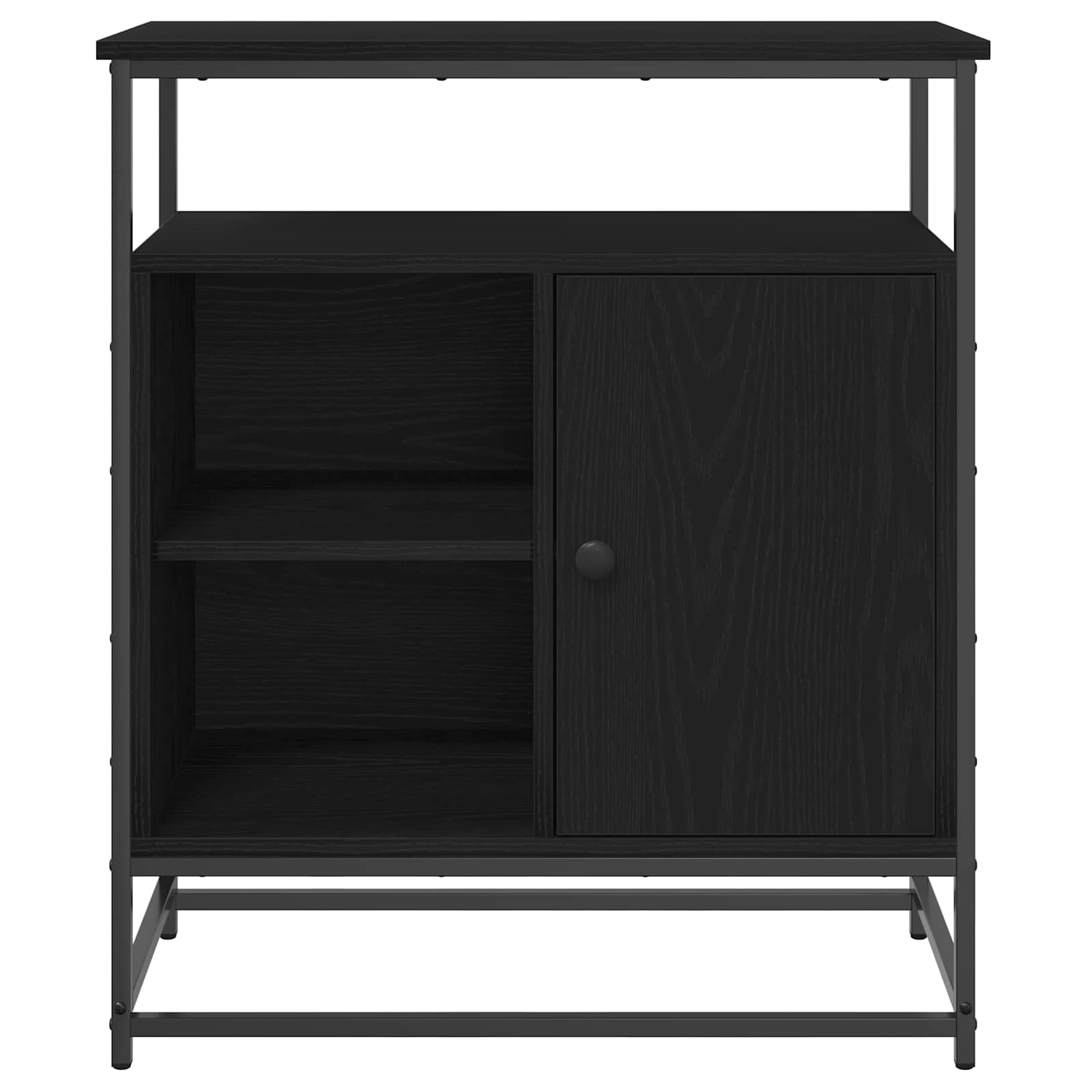 vidaXL Bufet Czarny Dąb 69 x 35 x 80 cm Materiał drewnopochodny