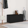 vidaXL Ławka z miejscem do przechowywania Czarny dąb 102 x 42 x 45 cm