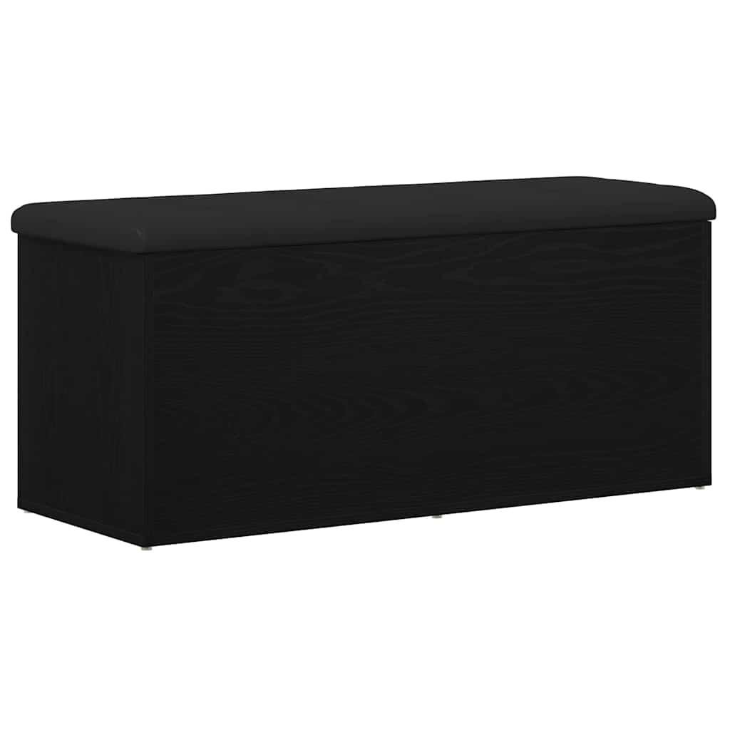 vidaXL Ławka z miejscem do przechowywania Czarny dąb 102 x 42 x 45 cm