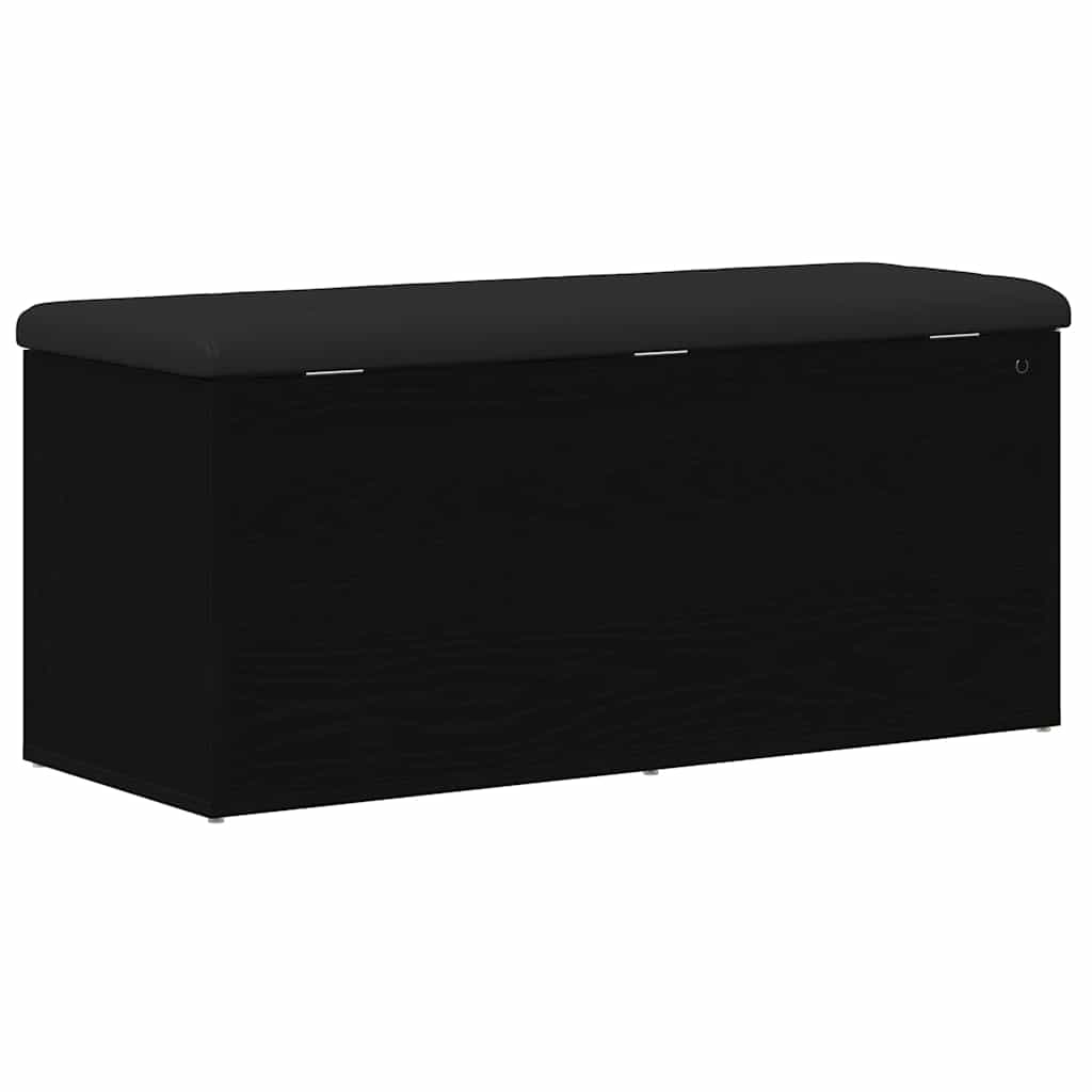 vidaXL Ławka z miejscem do przechowywania Czarny dąb 102 x 42 x 45 cm