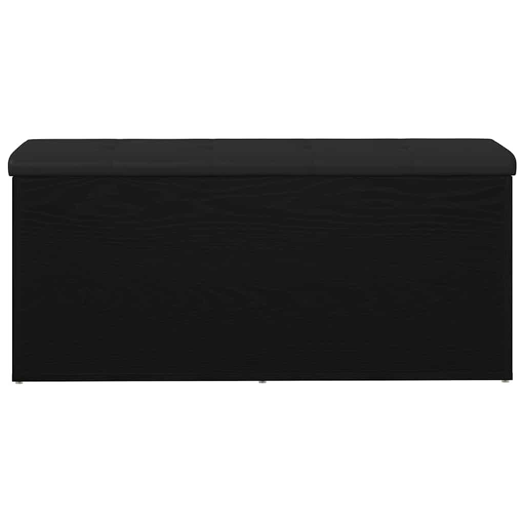vidaXL Ławka z miejscem do przechowywania Czarny dąb 102 x 42 x 45 cm
