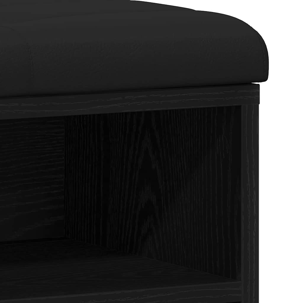 vidaXL Ławka na buty Czarny 82 x 32 x 50 cm Materiał drewnopochodny