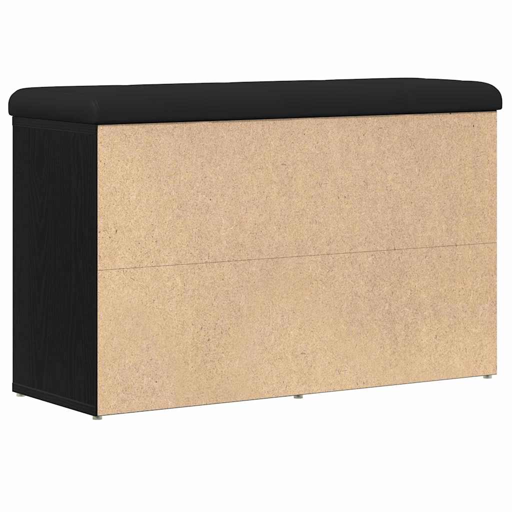 vidaXL Ławka na buty Czarny 82 x 32 x 50 cm Materiał drewnopochodny