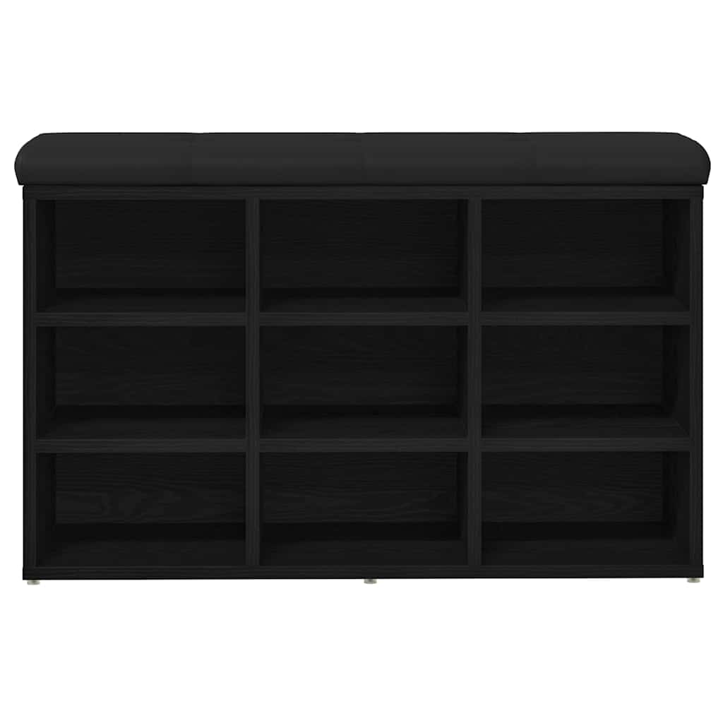 vidaXL Ławka na buty Czarny 82 x 32 x 50 cm Materiał drewnopochodny