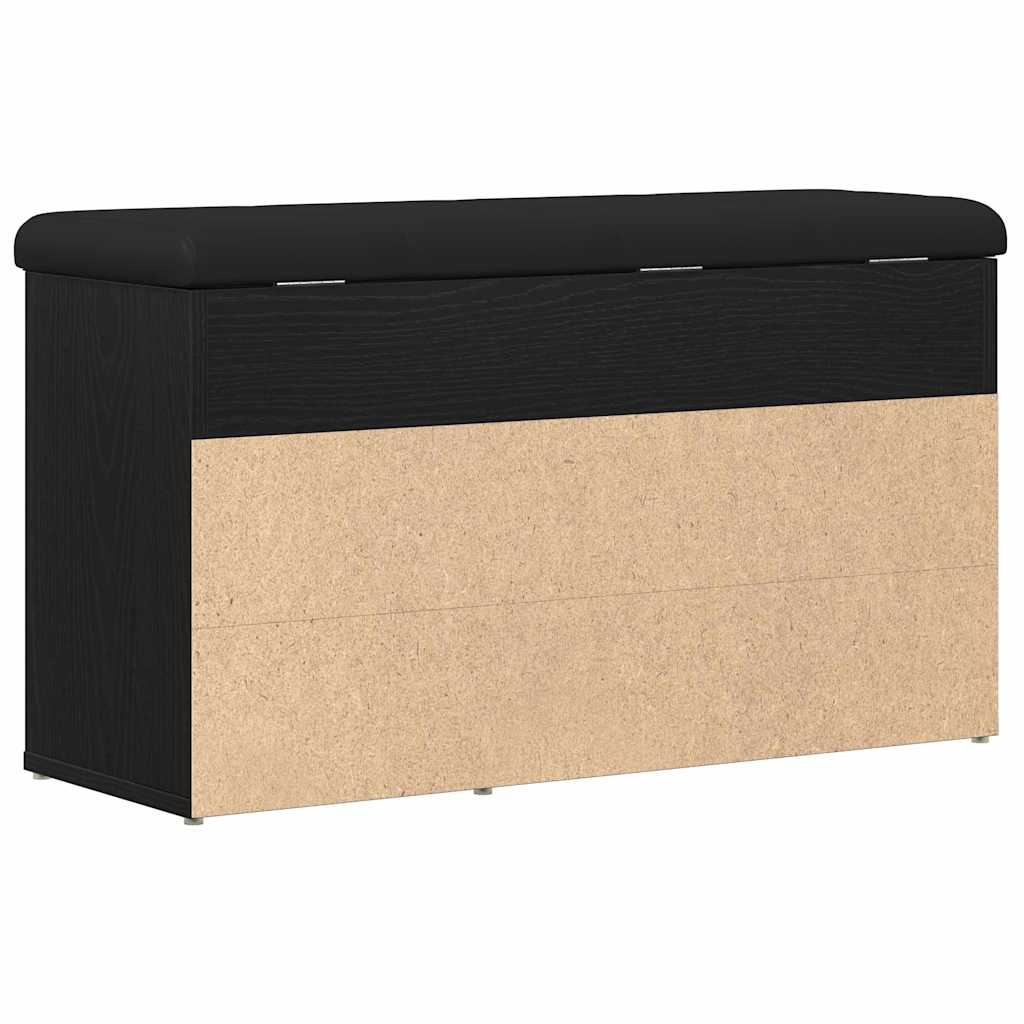vidaXL Ławka na buty Czarny 80 x 30 x 45 cm Materiał drewnopochodny